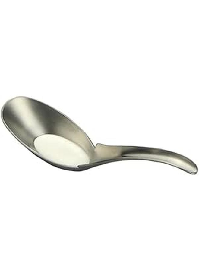 Stainless Steel Flat Bottom Soup Spoon Thickened Heavy Duty Kitchen Utensil - Image 1