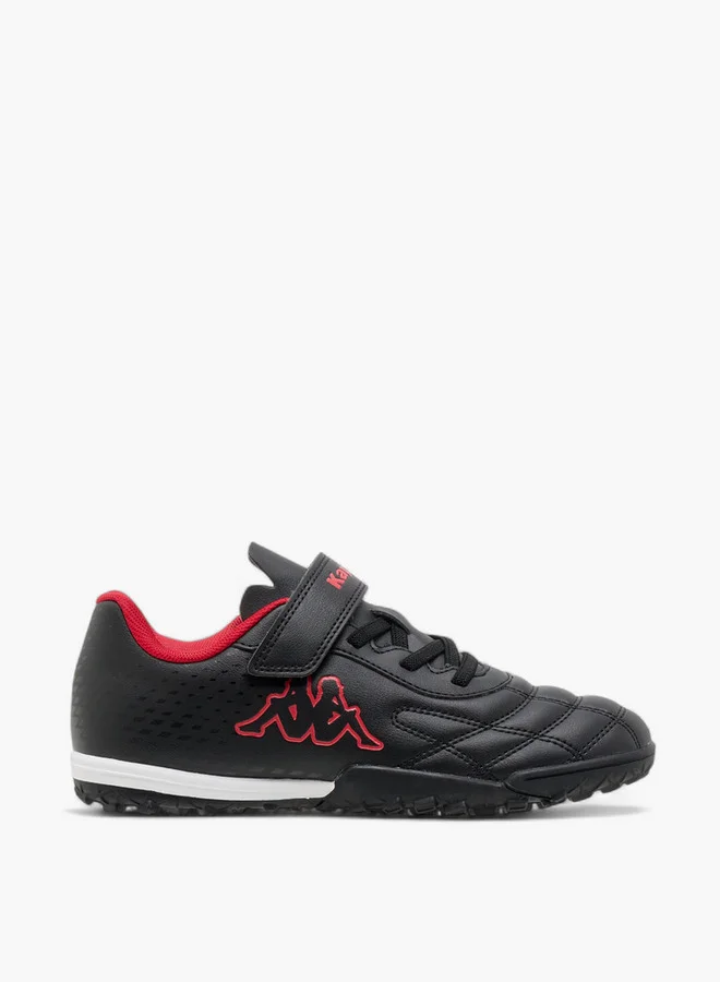 Kappa Boys' Quilted Football Shoes with Hook and Loop Closure