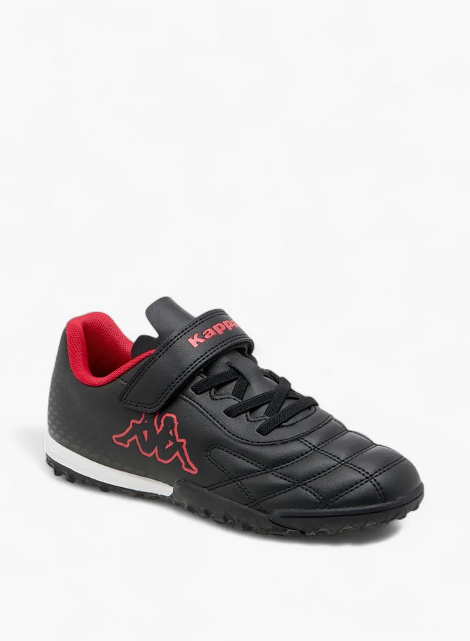 Kappa Boys' Quilted Football Shoes with Hook and Loop Closure