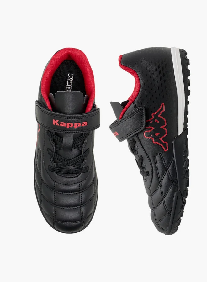 Kappa Boys' Quilted Football Shoes with Hook and Loop Closure
