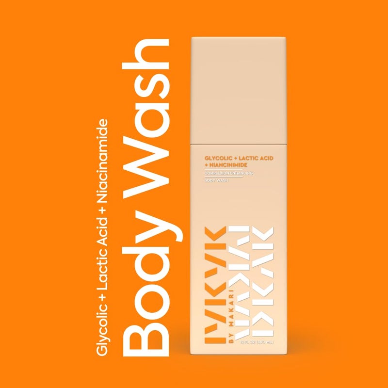 Makari IYKYK By Makari Gentle Exfoliating Body Wash with Glycolic Acid Lactic Acid Niacinamide Removes Dry Skin for Smooth Radiant Complexion Vegan Body Wash No Fragrance Paraben Sulfate - Image 2