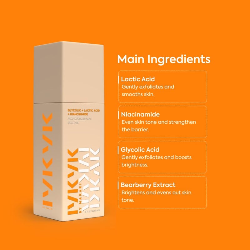 Makari IYKYK By Makari Gentle Exfoliating Body Wash with Glycolic Acid Lactic Acid Niacinamide Removes Dry Skin for Smooth Radiant Complexion Vegan Body Wash No Fragrance Paraben Sulfate - Image 5