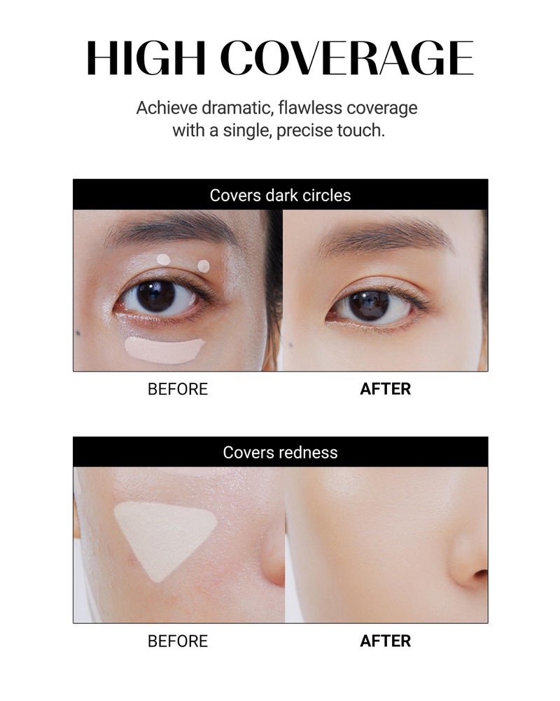 THESAEM Cover Perfection Tip Concealer 3-Pack Set - 1, 1.5, 2 Bundle - High Coverage Long Lasting Concealer Kit - Korean Makeup for Dark Circles, Blemishes & Multi-Tone Matching, 0.2 fl.oz. each - Image 5