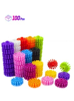 RAINBOW TOYFROG Interlocking Gears Toys For Kids 100 Piece Kit With Tote Colorful Manipulatives For Preschool Sensory Bin Or Occupational Therapy Tools Stem Building Toys For Girls & Boys  - Image 1