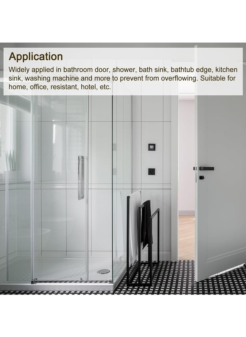 Oasisgalore Collapsible Shower Water Barrier, L-Shaped Splash Guard for Bathroom and Kitchen (Gray)  - Image 5