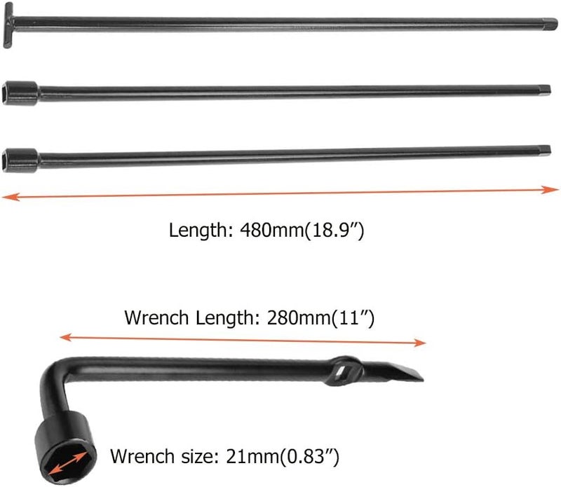 Dr.Roc Compatible with Spare Tire Tool Kit with Spare Tire Jack Handle and Wheel Lug Wrench 2005-2019 Nissan Frontier Titan Pathfinder 2005-2015 Amanda Xterra and Infiniti 2013-2020 Select Models - Image 2