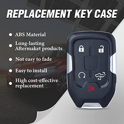Keymall بديل مفتاح عن بُعد بدون مفتاح Keymall لسيارات GMC Acadia 2021 2022 2023 / GMC Terrain 2021 2022 2023 2024 / Chevy Chevrolet Silverado 5 أزرار HYQ1ES 13522854 13522904 434 ميغاهرتز - Image 4