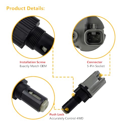 LLNSEAUTO 600-101 4WD Front Four Wheel Drive Actuator 4x4 Differential Axle Actuator | Fit for Cadillac Escalade Chevy Colorado Silverado Suburban Tahoe GMC Canyon Sierra Yukon Isuzu | OE 26060073 8260600730 - Image 3