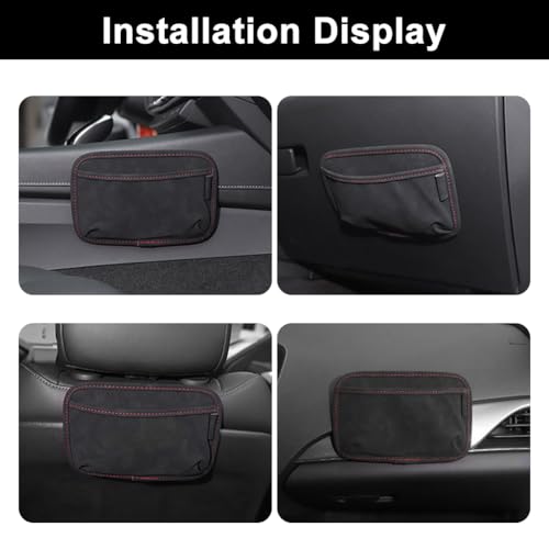 STHIRA® Car Storage Pouch Organizer Pouch Accessories Suede Storage Pouch Seat Gap Console Organizer Pouch Backseat Pocket, 20.5x13.5cm - Image 4