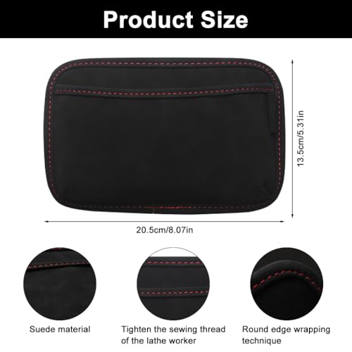 STHIRA® Car Storage Pouch Organizer Pouch Accessories Suede Storage Pouch Seat Gap Console Organizer Pouch Backseat Pocket, 20.5x13.5cm - Image 2