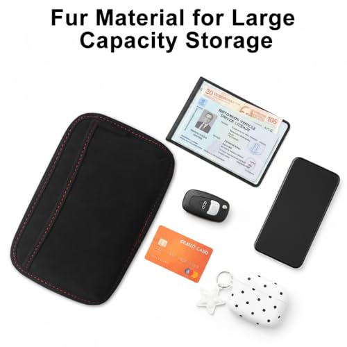 STHIRA® Car Storage Pouch Organizer Pouch Accessories Suede Storage Pouch Seat Gap Console Organizer Pouch Backseat Pocket, 20.5x13.5cm - Image 3