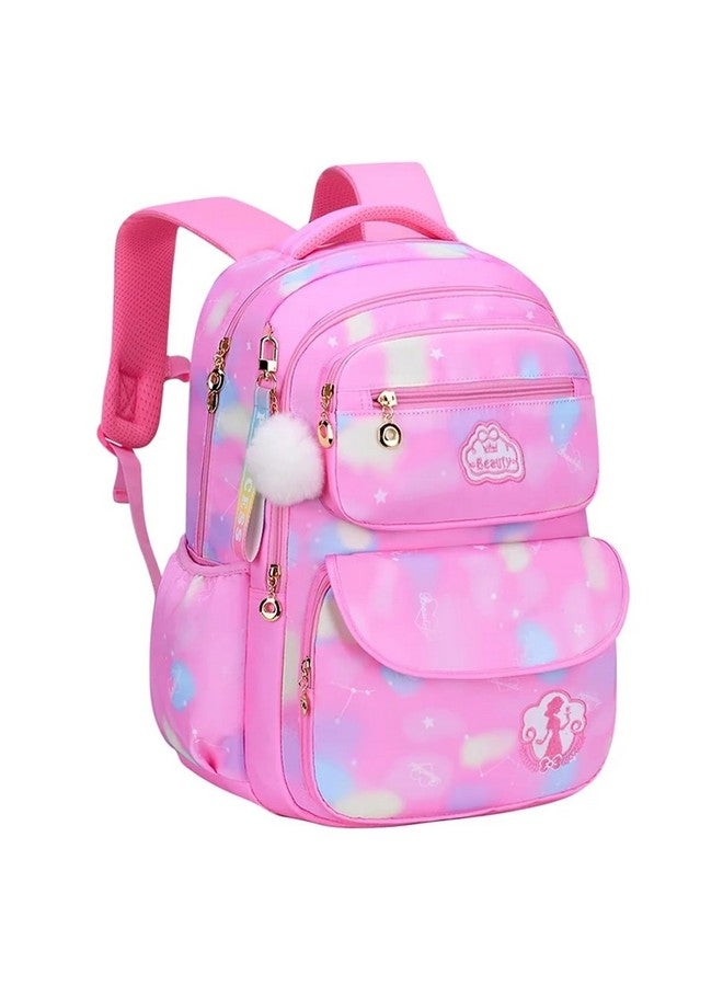FunBlast School Backpack for Girls - Lightweight Large Capacity Bag for Girls Kids, Stylish School Bag for Girls, Travel Bag, Picnic Bag (44 X 30 X 20 CM) (Pink) - Image 1