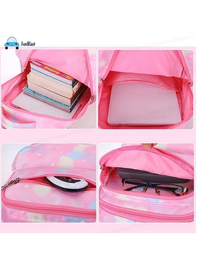 FunBlast School Backpack for Girls - Lightweight Large Capacity Bag for Girls Kids, Stylish School Bag for Girls, Travel Bag, Picnic Bag (44 X 30 X 20 CM) (Pink) - Image 5