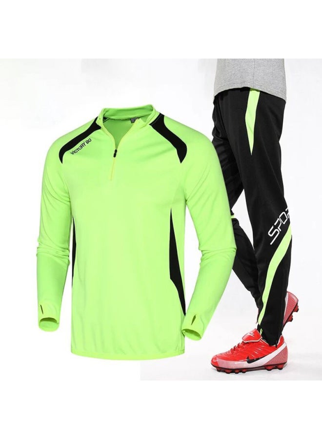 Long-sleeved Football Uniform Set, Autumn And Winter Children's Training Uniform, Men's Competition Jersey, Team Uniform, Adult Sports Running Fitness Clothing