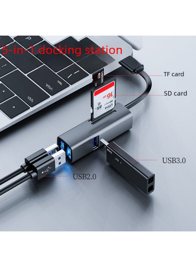 ميني هاب USB من الألومنيوم نوع C، محمول، تخزين USB 3.0، هاب توسعة مع HDMI 4K - Image 3