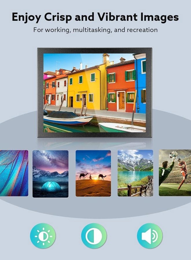 EYOYO 8 inch Small Mini Monitor 1024x768 Resolution Car Rear View TFT LCD Screen Display with HDMI/VGA/AV Video Input for PC DVD DVR CCD 140 Degree Wi - Image 5