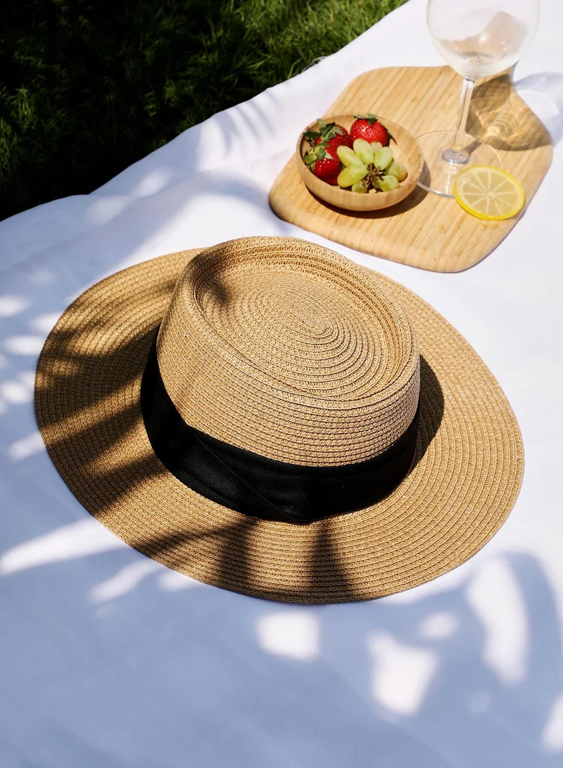 Banded Boater Hat