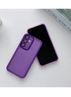 Wtech Samsung Galaxy F15/M15 Soft Transparent TPU Silicone Ultra Thin Phone Stylish Electroplated Camera Border Back Case Cover - Purple  - Image 2