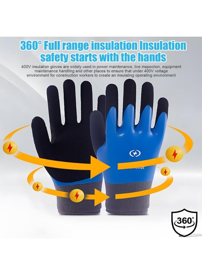 Insulation Work Gloves, 1000V High Voltage Safety Gloves with Heat and Flame Retardant Protection, Comfortable Insulating Glove for Electrical Maintenance and Industrial Use - Image 3