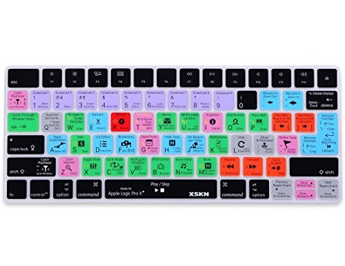 XSKN Logic Pro X 10 Shortcut Silicone Keyboard Skin Cover Compatible with Apple Magic Keyboard US EU Layout (MLA22LL/A) (MLA22B/A) - Image 1