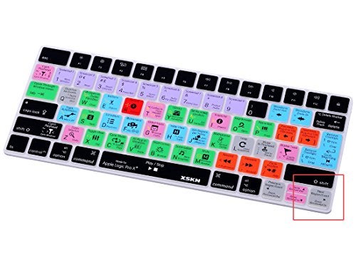 XSKN Logic Pro X 10 Shortcut Silicone Keyboard Skin Cover Compatible with Apple Magic Keyboard US EU Layout (MLA22LL/A) (MLA22B/A) - Image 3