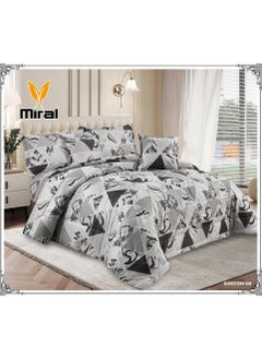 ميرال طقم لحاف مشجر نفرين – 6 قطع – لحاف 240×220 سم – شرشف سرير كامل 200×200+30 سم 