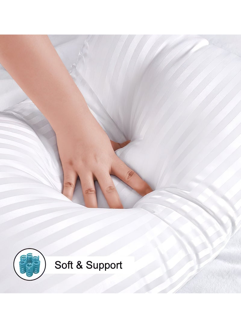 Kunzita Home 1 Hotel Striped Pillow 50*70 Microfiber Comfortable Head and Neck Support  - Image 1