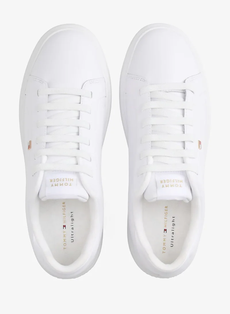 TOMMY HILFIGER  Lightweight Leather Cupsole Court Trainers for Women | Best Price UAE