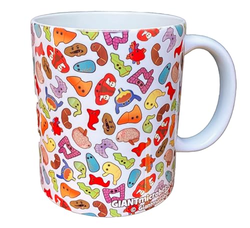 Giant Microbes GIANTmicrobes Microbes Art Mug - 11 OZ Colorful Coffee Mug, Unique Gift for Scientists, Students, Nurses, Doctors, Educators and Anyone with Healthy Sense of Humor - Image 1