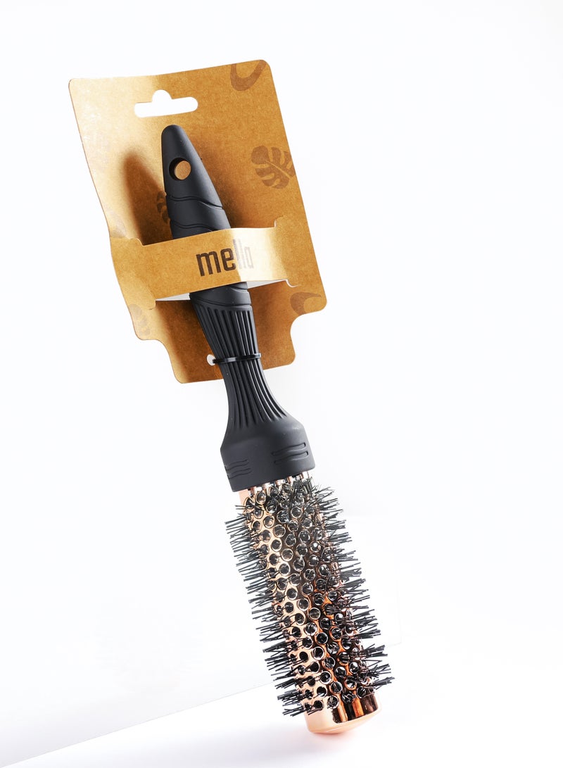 mella Round Hair Brush for Styling- Black - Image 3