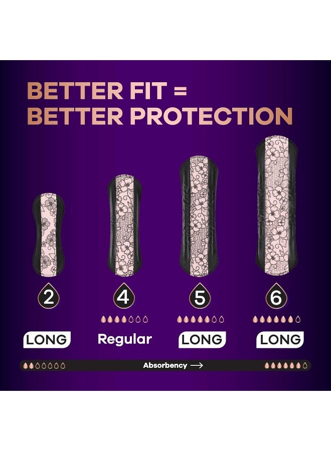Always Discreet بطانات البوتيك للبالغين من ألويس ديسكريت لعدم التحكم في البول وما بعد الولادة للنساء، الحجم 2، امتصاص خفيف جداً، طول طويل، 32 قطعة × 3 عبوات (96 قطعة إجمالاً) (قد يختلف التغليف) - Image 3