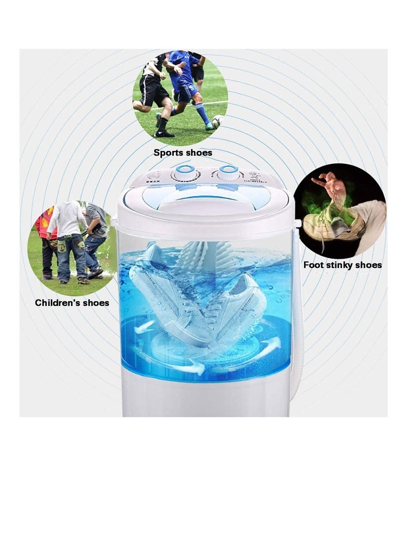 Shoe Washing Machine Small Household, Portable Lazy Washing Machine, 360° Cleaning, 10 Minutes Fast Cleaning, Safe Material Does Not Hurt Shoes Blue/White  - Image 3