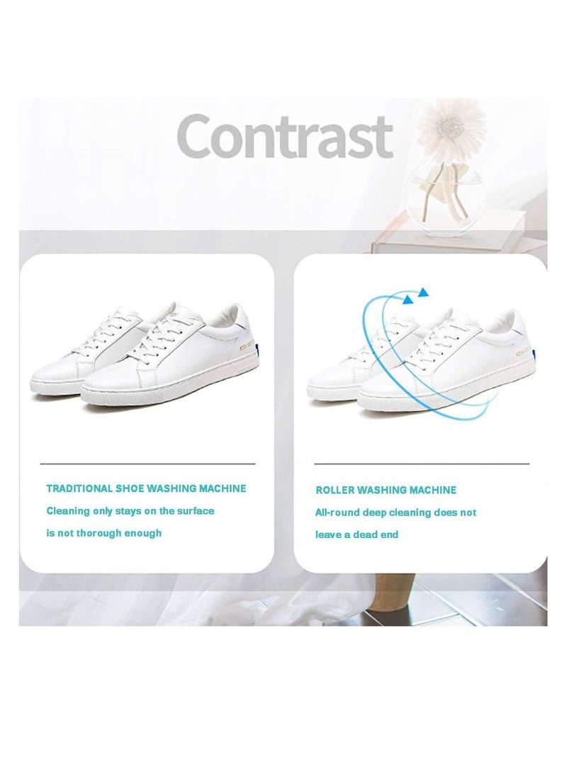 Shoe Washing Machine Small Household, Portable Lazy Washing Machine, 360° Cleaning, 10 Minutes Fast Cleaning, Safe Material Does Not Hurt Shoes Blue/White  - Image 5