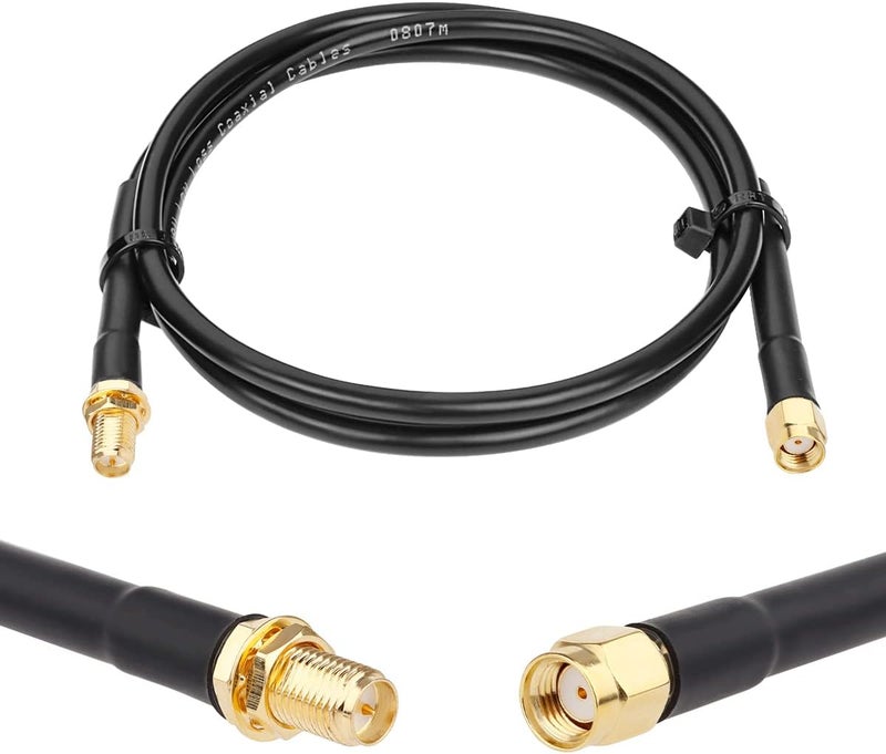 XRDS -RF 3ft Low Loss RG58 RP-SMA WiFi Antenna Extension Coax Cable for WiFi LAN Router Wireless Network Card Adapter - Image 1