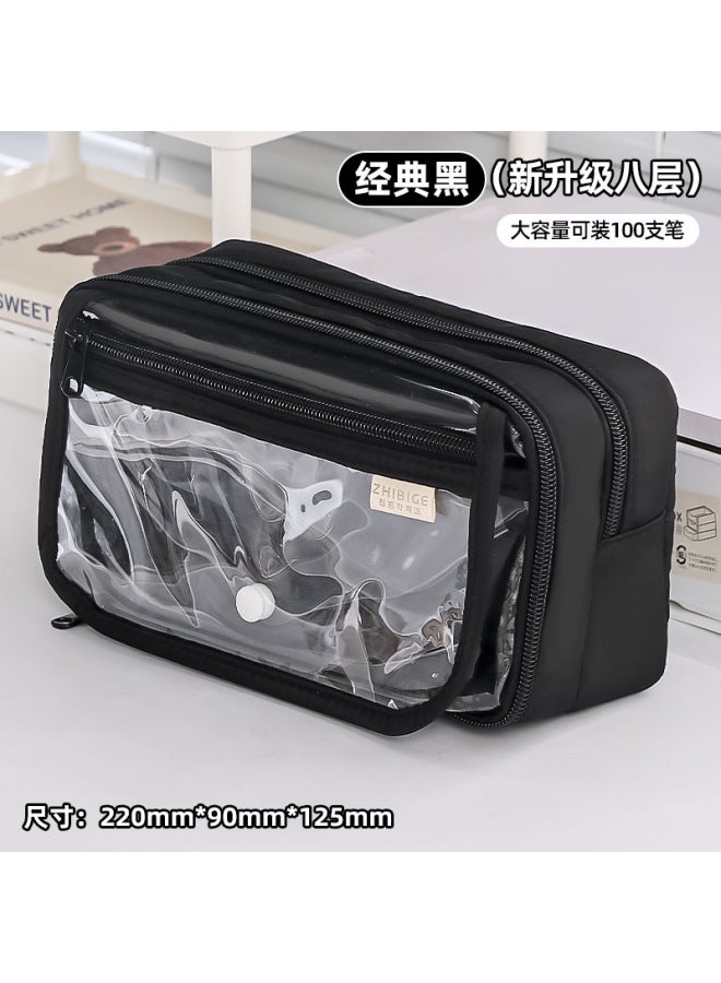 Transparent Pencil Case, Trendy And Stylish For Girls, Large Capacity, Can Hold Badges And Small Cards, Unique Stationery Box For Middle School Students