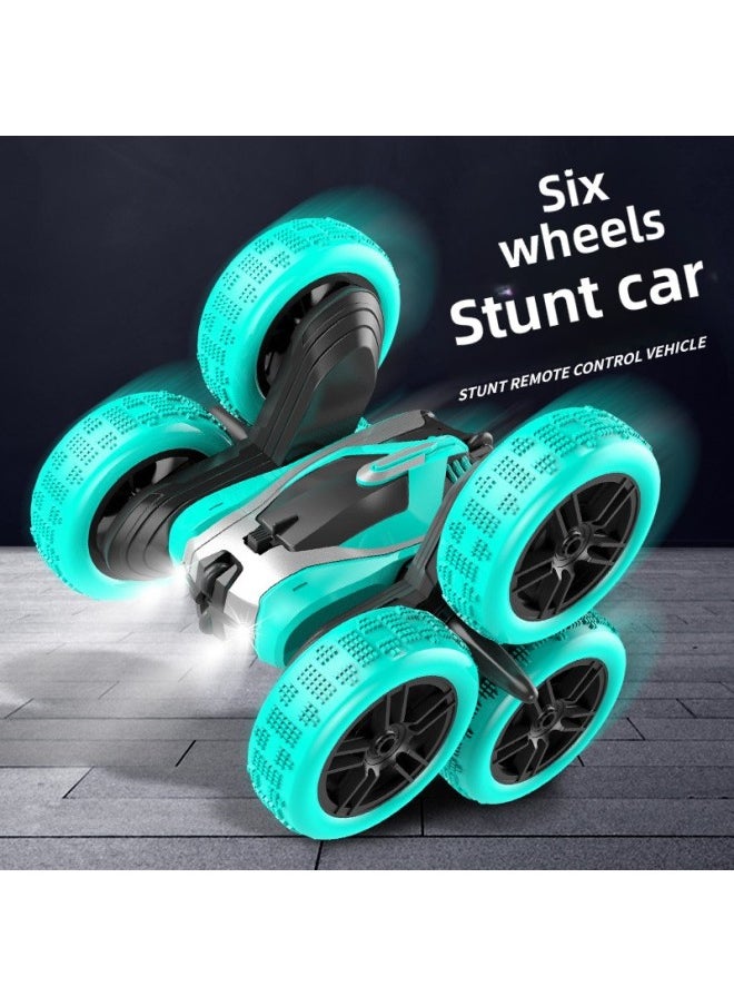 null - Four-Wheel Drive Remote Control Stunt Dump Truck Rechargeable Toy Boy 360 Degree Rolling Off-Road Vehicle Wholesale-Color:Butterfly-style Four-wheel Stunt Dump Truck [green]-Proportion:Non-rechargeable Version [battery Not Rechargeable, You Need To Bring Your Own] - Image 1