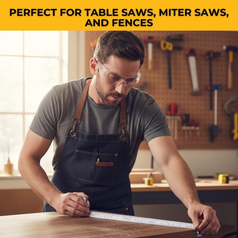 FastCap Peel & Stick Standard/Metric Measuring Tape - Perfect for Professionals and Home Improvement - Ideal for Layout & Cutting Stations - 16' Length, 7/8" Width - 01063 - Image 4