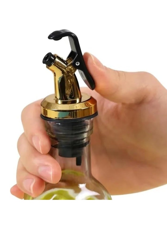 Generic - Oil, Vinegar, Salt and Pepper Set with 2 x 160ml Oil Bottles and 2 x 120ml Seasoning Jars with Stainless Steel Screw Cap, with Stand - Image 1