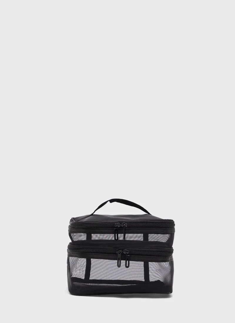 Ginger Double Layer Cosmetic Bag