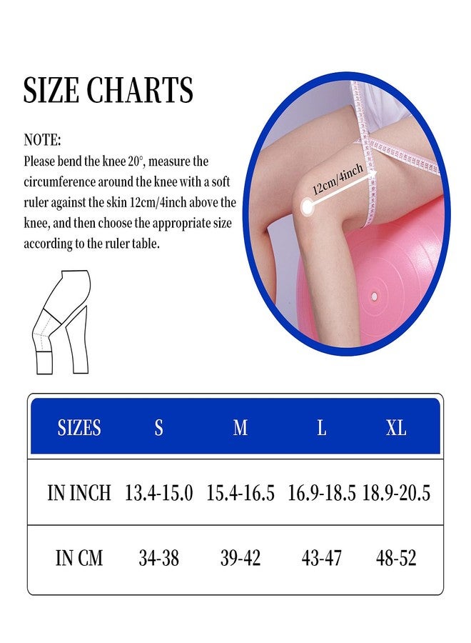 Domaste Sports Slim Knee Braces for Women - No-Slip Knee Compression Sleeve for Dance, Yoga, Knee Support for Knee Pain, Joint Pain Relief(Crystal Rose, L, Pack of 1) - Image 5