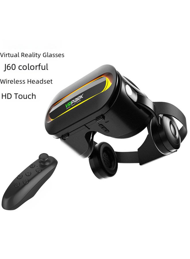 Wireless VR Headset Box VRPARK J60 High Definition Smart Glasses One Piece Machine Popular Entertainment Social Plastic Glasses-Color:J60 Black X3 Handle  - Image 5