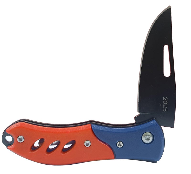 Shruthi Dual Dynamo Orange Carbon Steel Foldable Knife (Manual) For Kitchen, Home,Travel and Office Tool Carbon Steel pack of 1 (ORANGE) - Image 3
