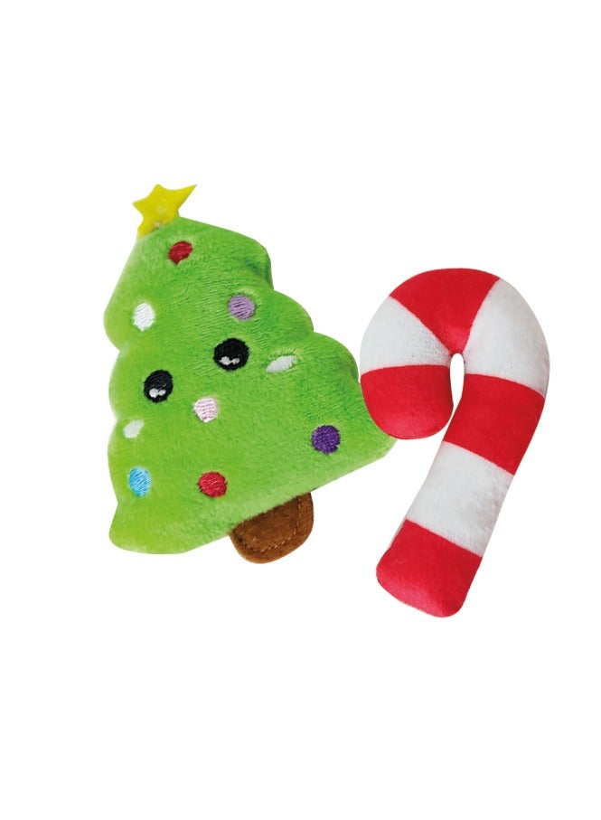 بوبي لعبة قطة عيد الميلاد الكرتونية 8 سم، قطعتين