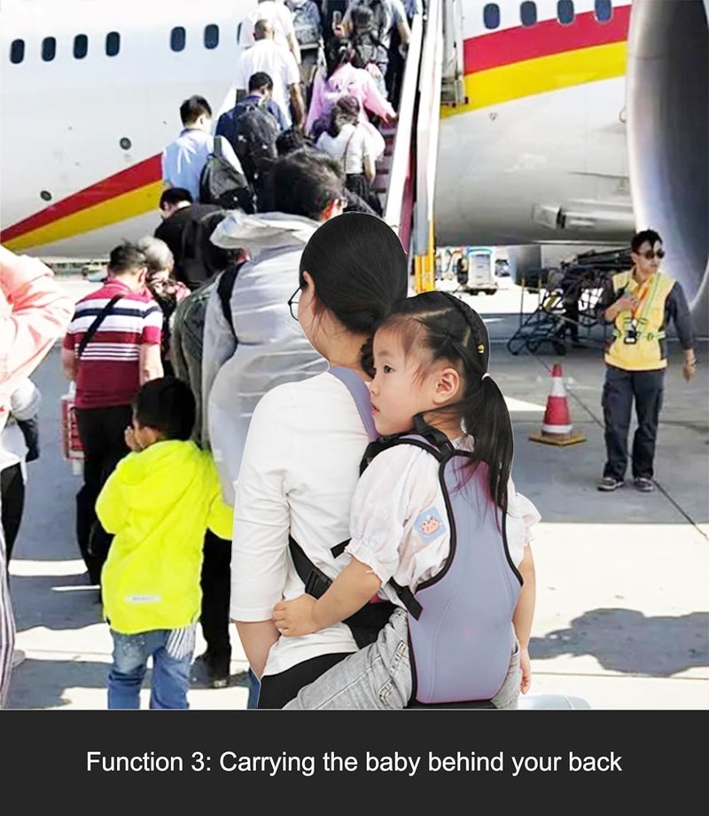 saicheek 3IN1 Toddler Travel Suitcase Seat with AntiSlip RopeRide on Suitcase for KidsKids Carrier on your Back or In The ArmsSuitable for All Kinds of Suitcases - Image 5