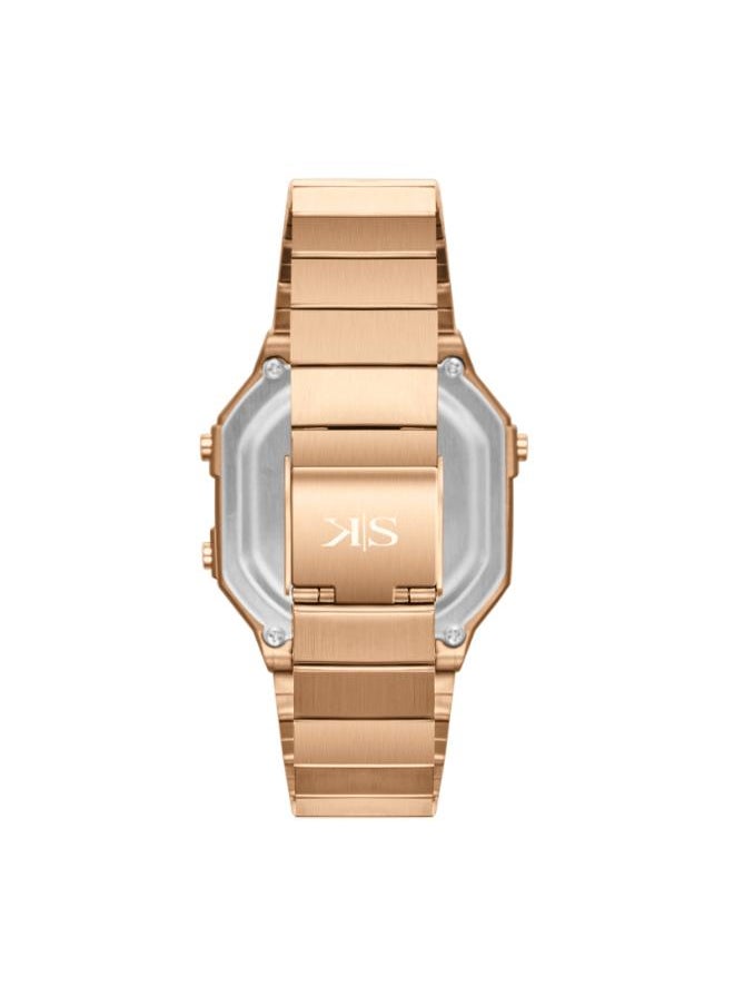 KENNETH SCOTT Women's  Digital Display Watch With Rose Gold Stainless Steel Strap - K25705-RBKK  - Image 3
