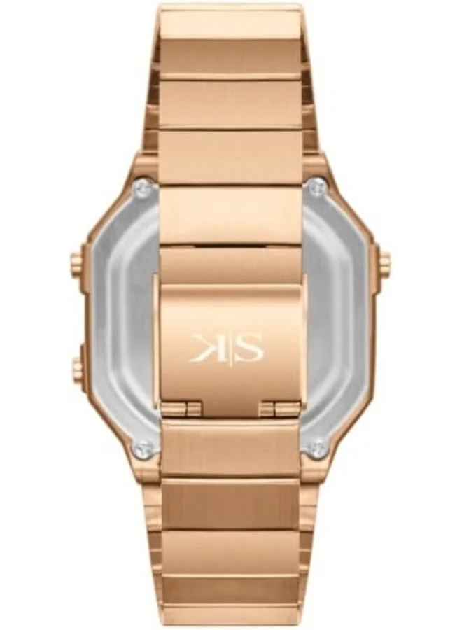 KENNETH SCOTT Kenneth Scott Ladies's Watch, Digital Display and Stainless Steel Strap - K25705-RBKK, Rose Gold