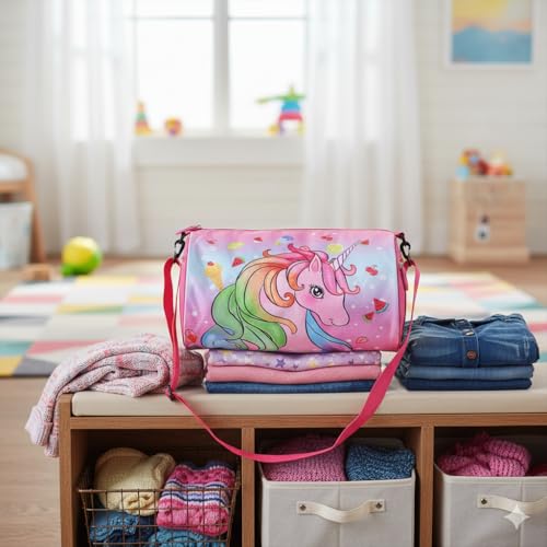 Stylbase Kids Duffle Travel Bag | Durable Lightweight Polyester Sports & Gym Kids Luggage Carry Bag for Boys & Girls | Travelling Bag for Swimming, Dance, School & Weekend Trips - Image 5