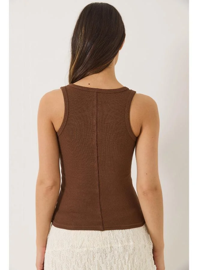 Ginger Basics Ribbed Racer Back Tank Top