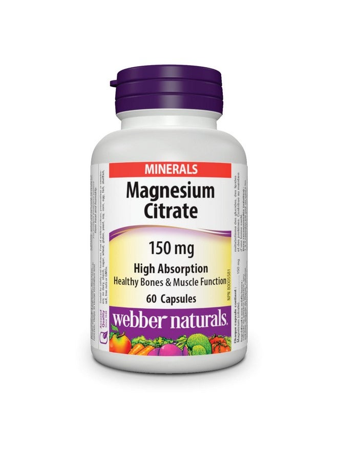 webber naturals Magnesium Citrate, 150 mg High Absorption, 60 Capsules - pzsku/Z567E47FBDAA3DB37D4B2Z/45/_/1739864216/bf6d3847-6a3e-404f-a51e-bfa5ec05a7a1