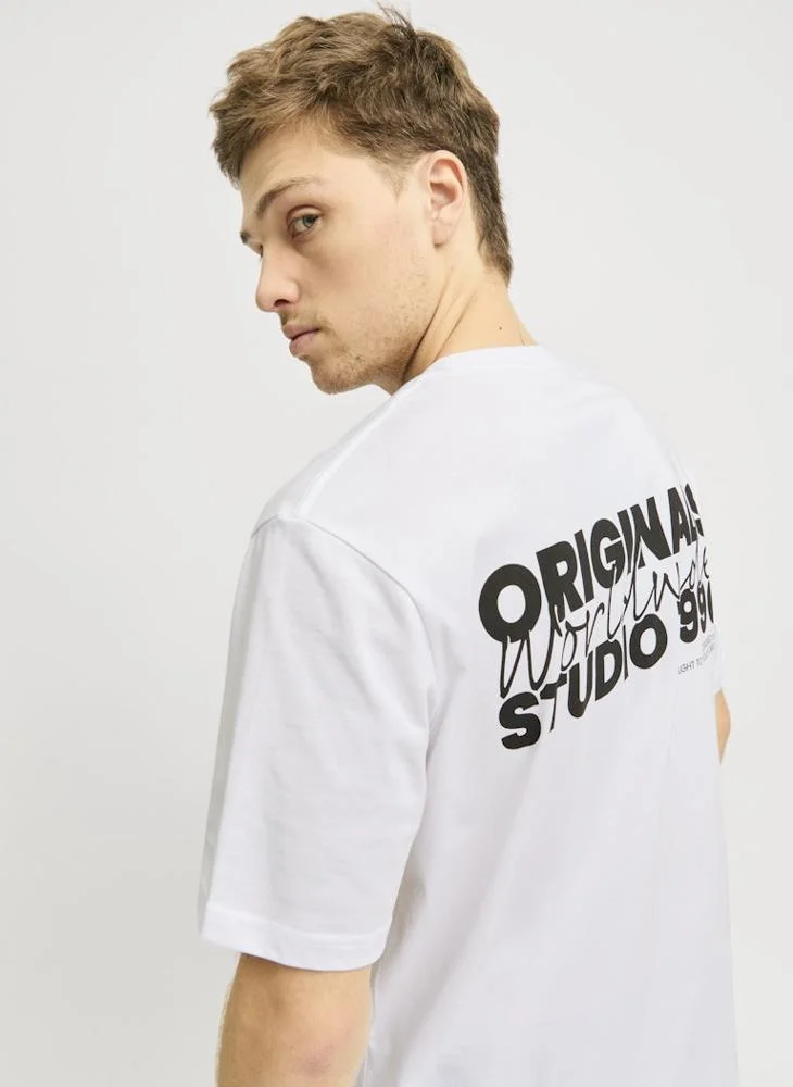 JACK & JONES Jorvesterbro Logo Print  Crew Neck T-Shirt